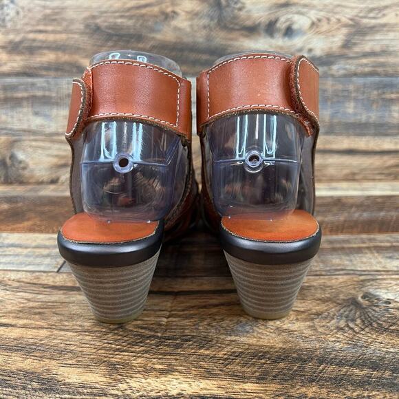 L'artiste Spring Step Flourish Gladiator Sandals Women's 37 Brown Leather Heels - Picture 3 of 10